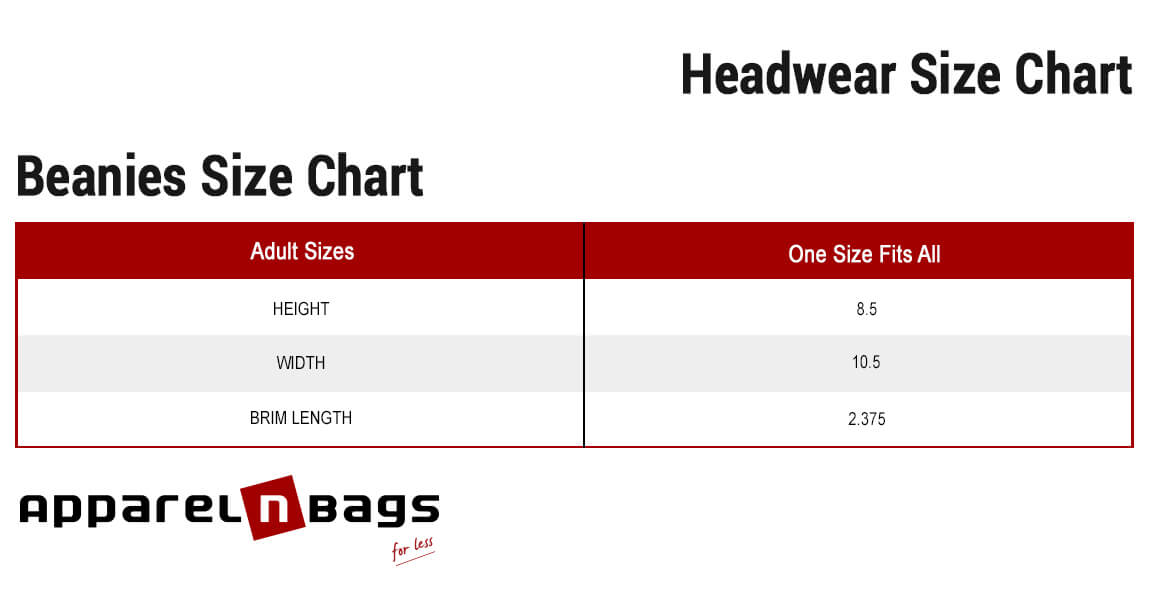 Beanies Size Chart