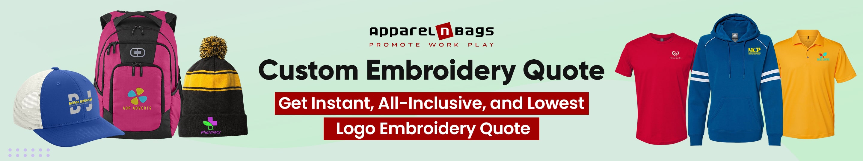 logo embroidery quote