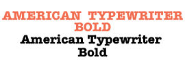 American Typewriter Bold