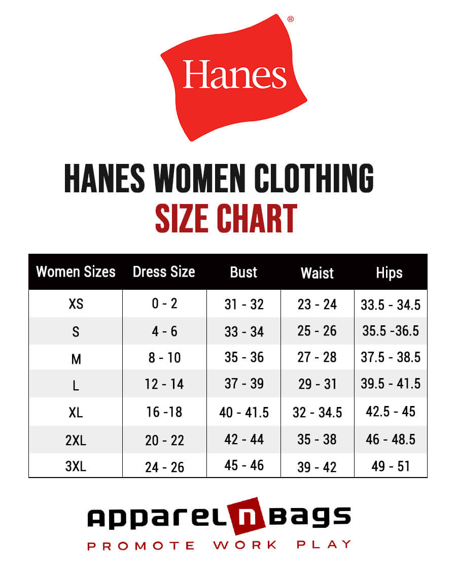 絶対的な信頼 Size Hanes Chart Guide Size Hanes - 服&ファッション小物