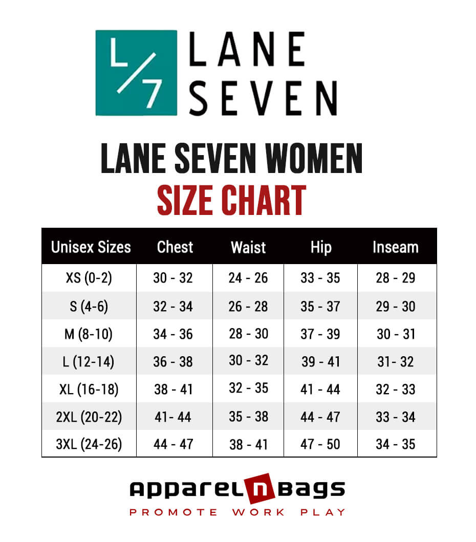 Lane Seven Size Chart | Lane Seven Hoodie Size Chart