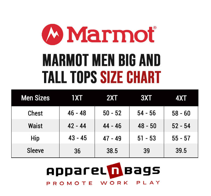 Marmot Size Chart - Marmot Youth Size Chart