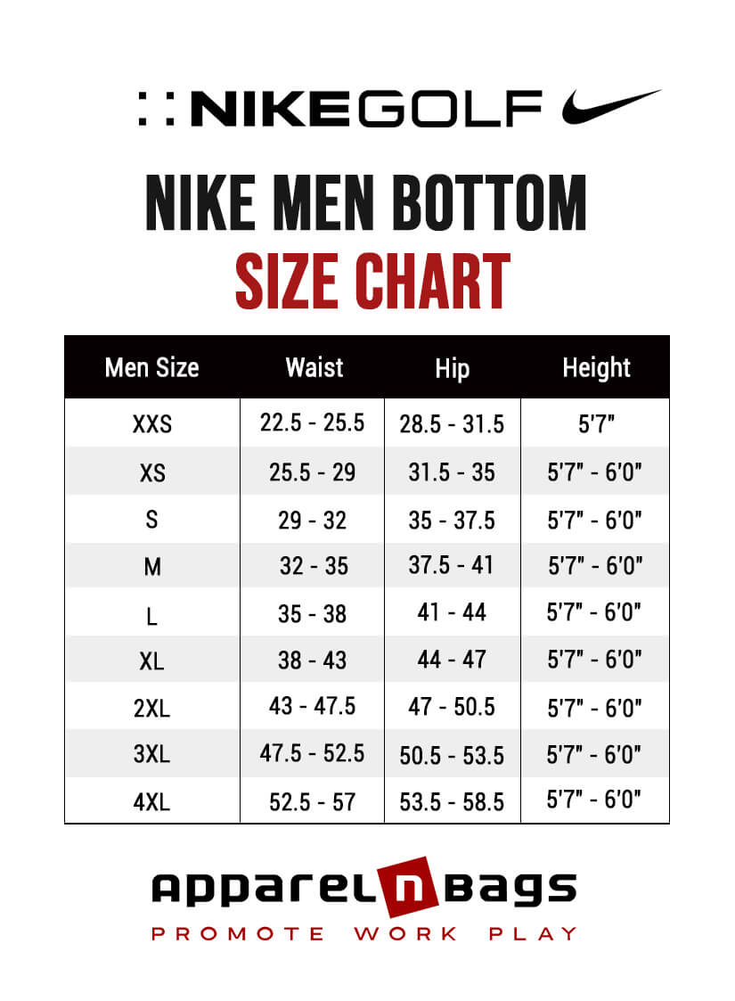 Nike Size Chart | Nike Clothing Fit Guide