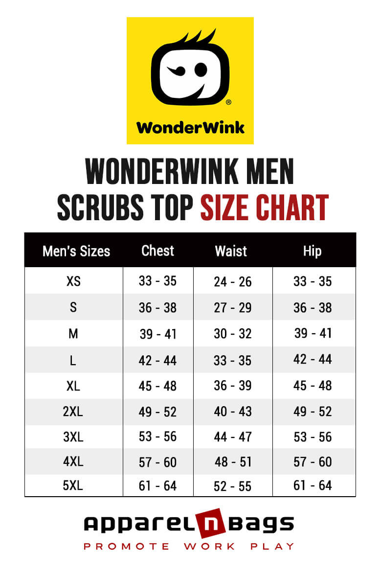 WonderWink Size Chart | Wink Scrubs Sizing Guide