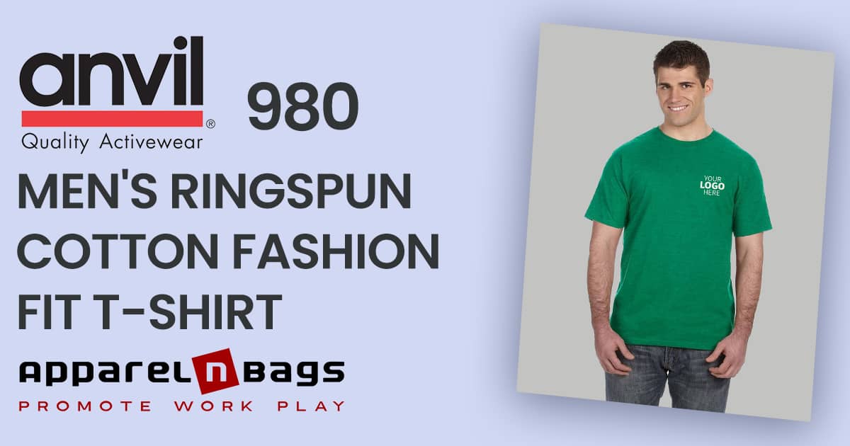 Anvil 980 Men's Ringspun Cotton Fashion-Fit T-Shirt