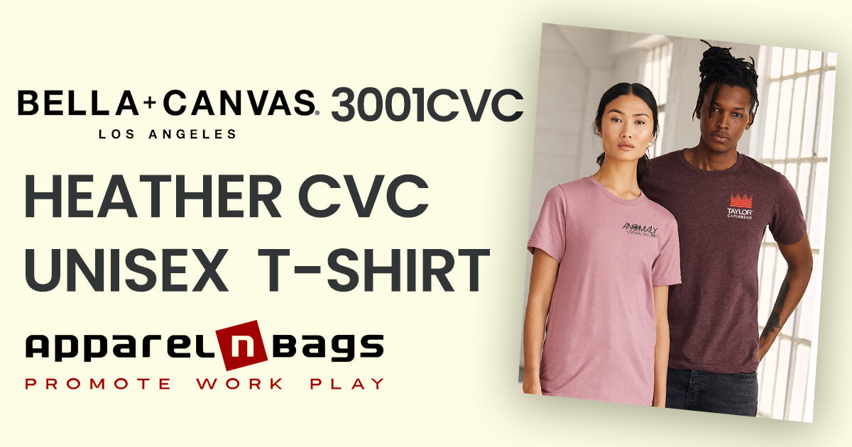 Bella + Canvas 3001CVC  Unisex Heather CVC Short Sleeve T-Shirt