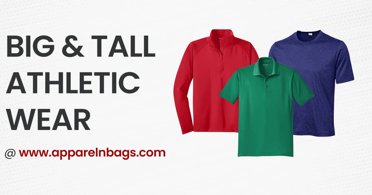 Custom Big and Tall Activewear Big and Tall Athletic Wear