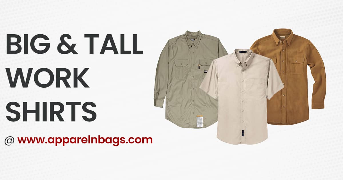 Big and tall work shirts best sale