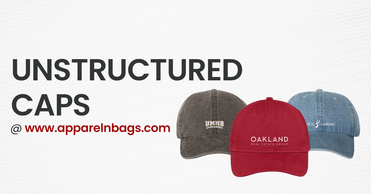 Shop Budgetfriendly Custom Unstructured Hats ApparelnBags