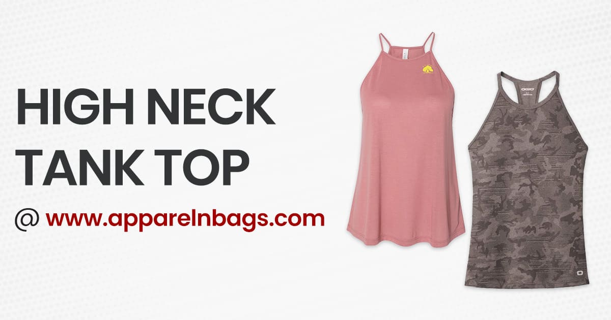 Buy Affordable Custom High Neck Tank Tops | ApparelnBags