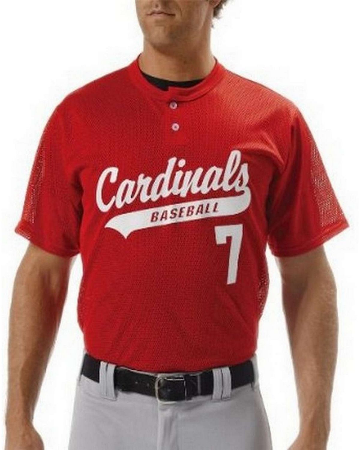 a4 nb4130 youth 2 button mesh henley