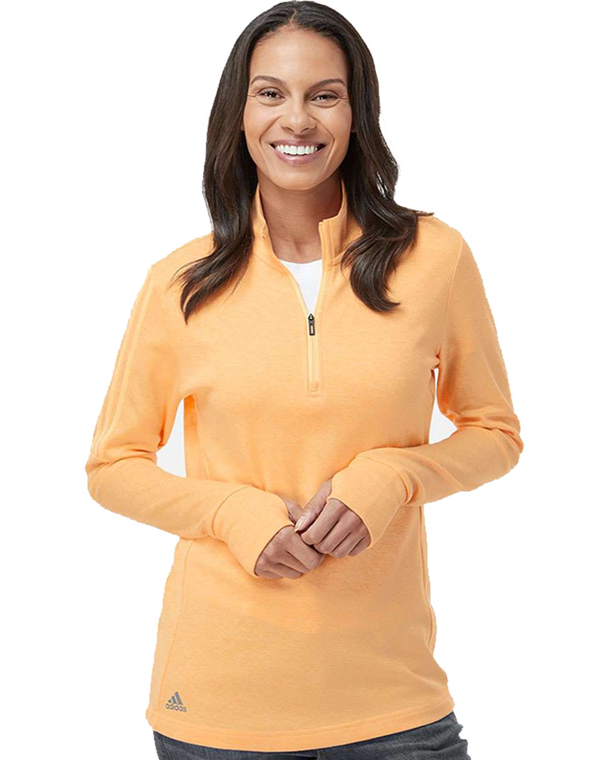 Custom Adidas Golf A555 Women's Quarter-Zip Sweater Pullover
