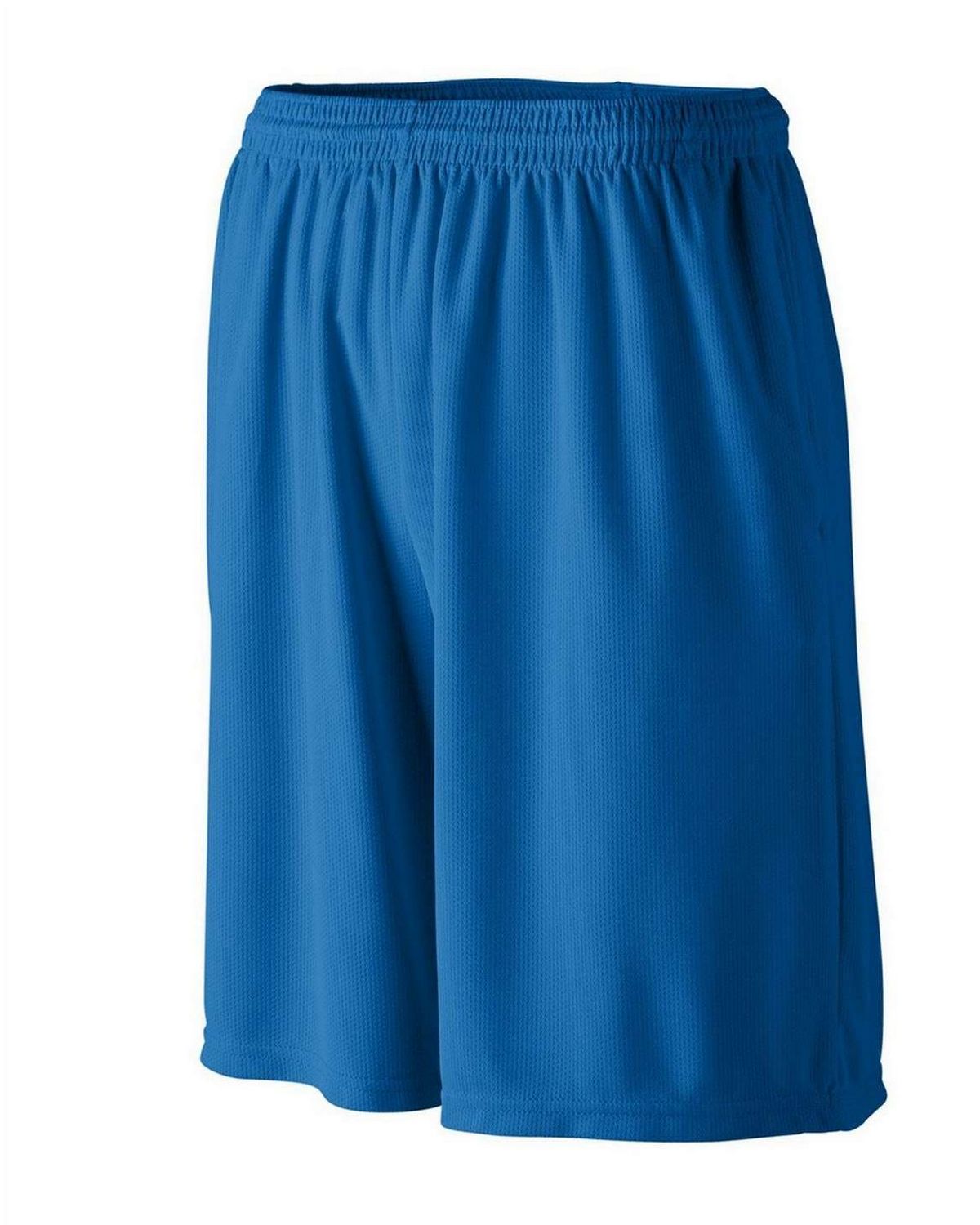 augusta sportswear 803 men's longer length wicking short with pockets