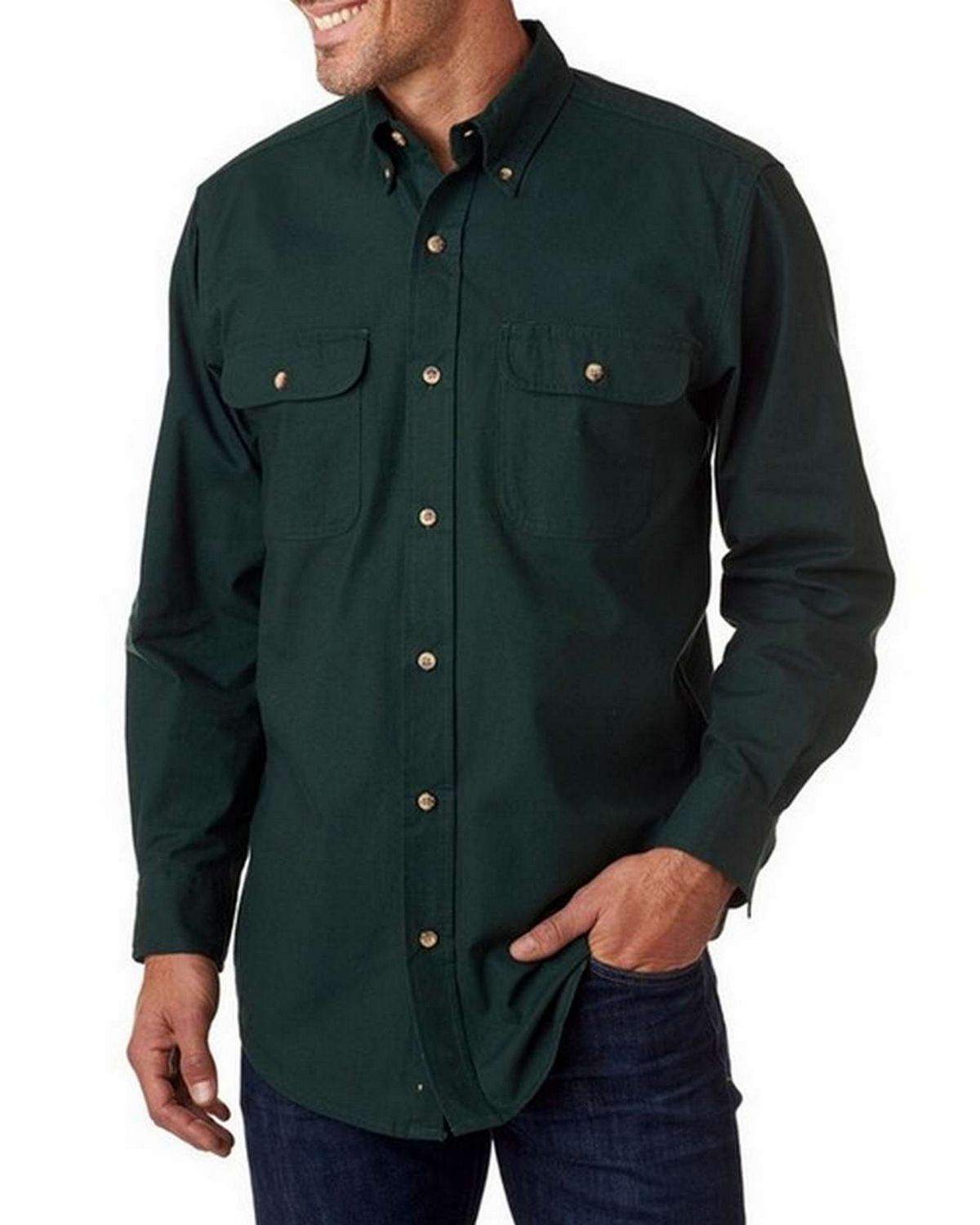 backpacker bp7005 men's solid flannel shirt
