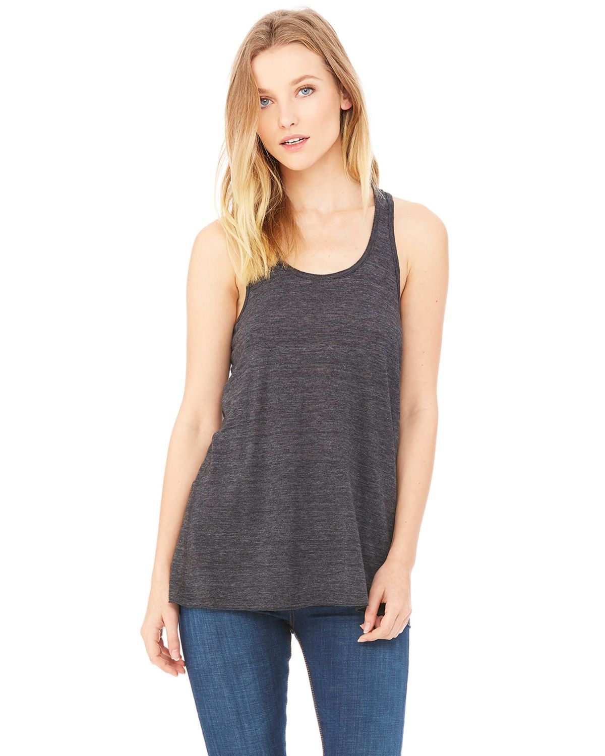 bella + canvas b8800 women's flowy racerback tank
