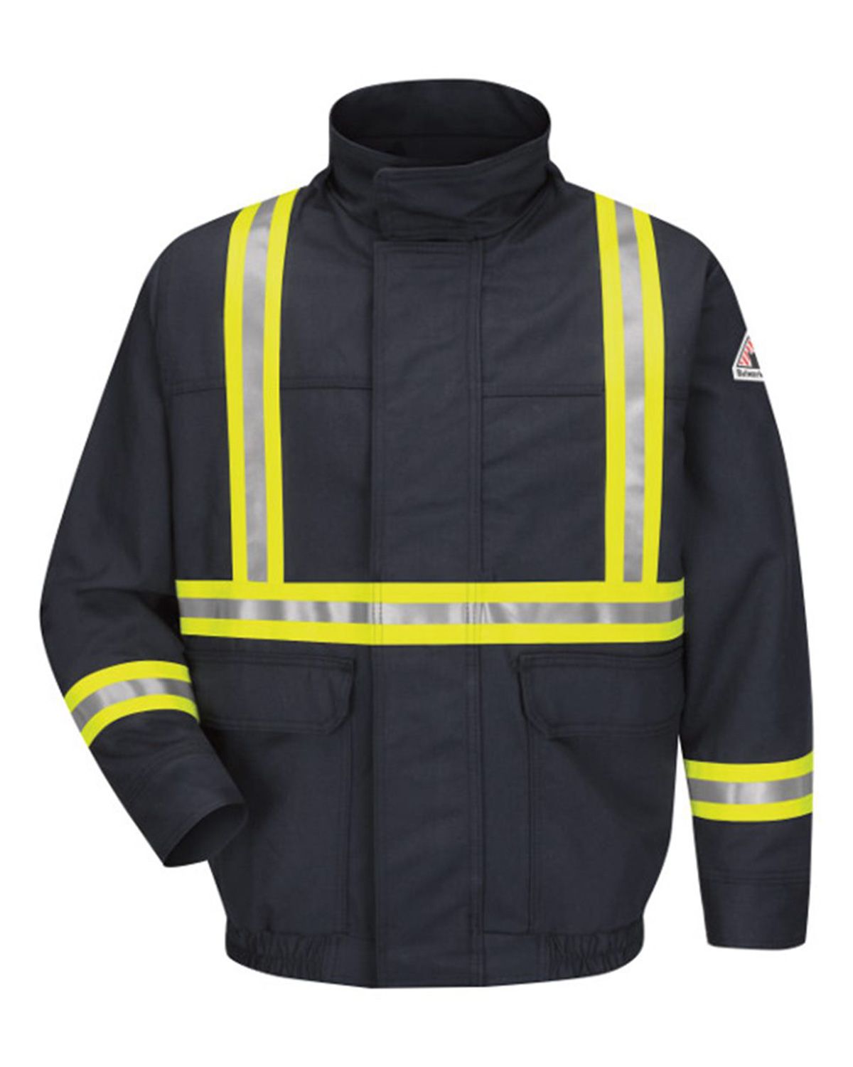 bulwark jljc men's lined bomber jacket with reflective trim - excel fr