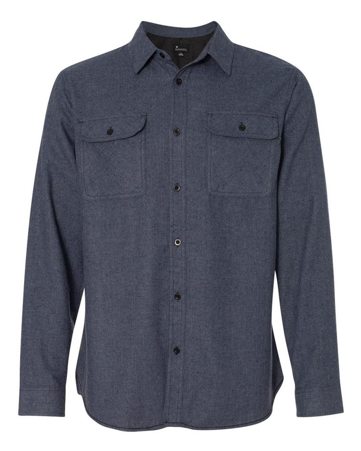 burnside 8200 solid long sleeve flannel shirt