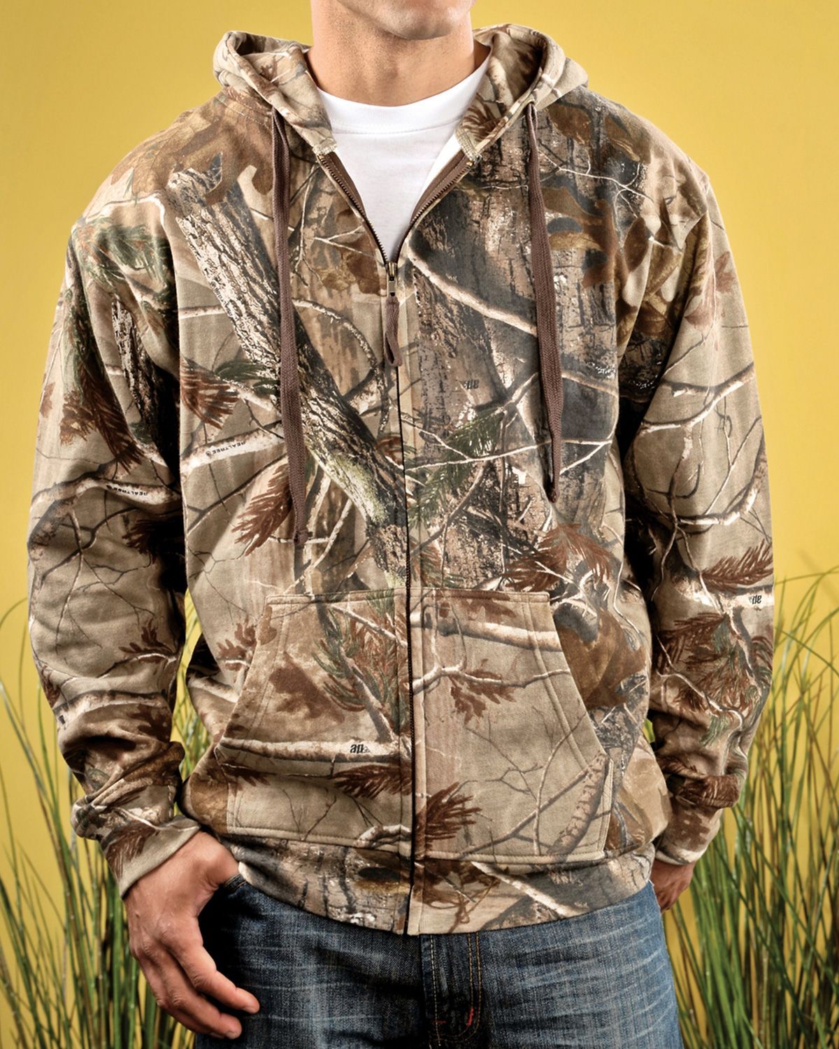 code five 3989 men's cf camo full-zip hood