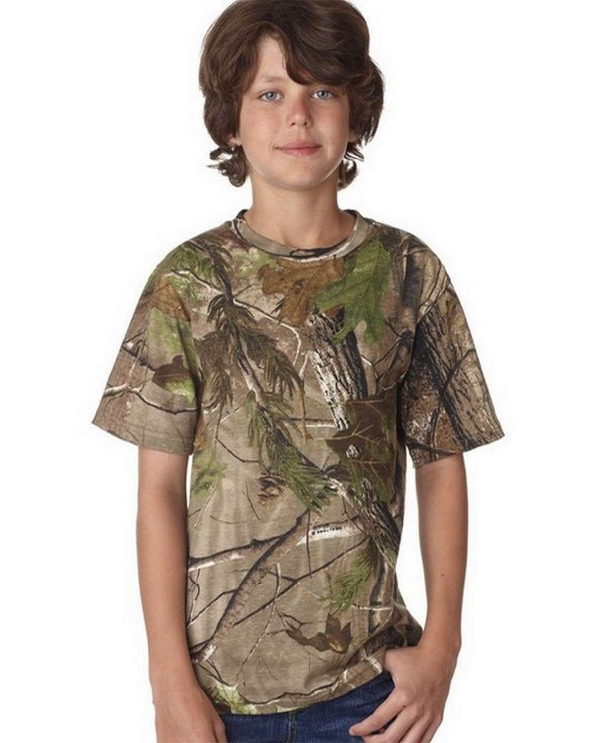code five l2280 youth realtree camouflage tee