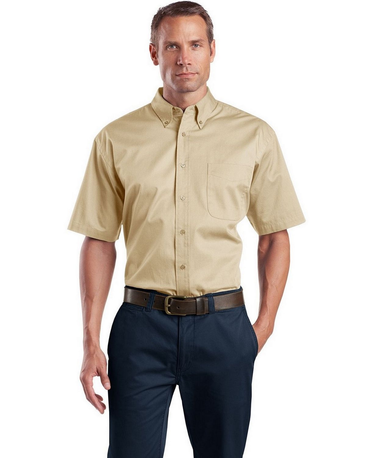 cornerstone sp18 men's short sleeve superpro twill shirt