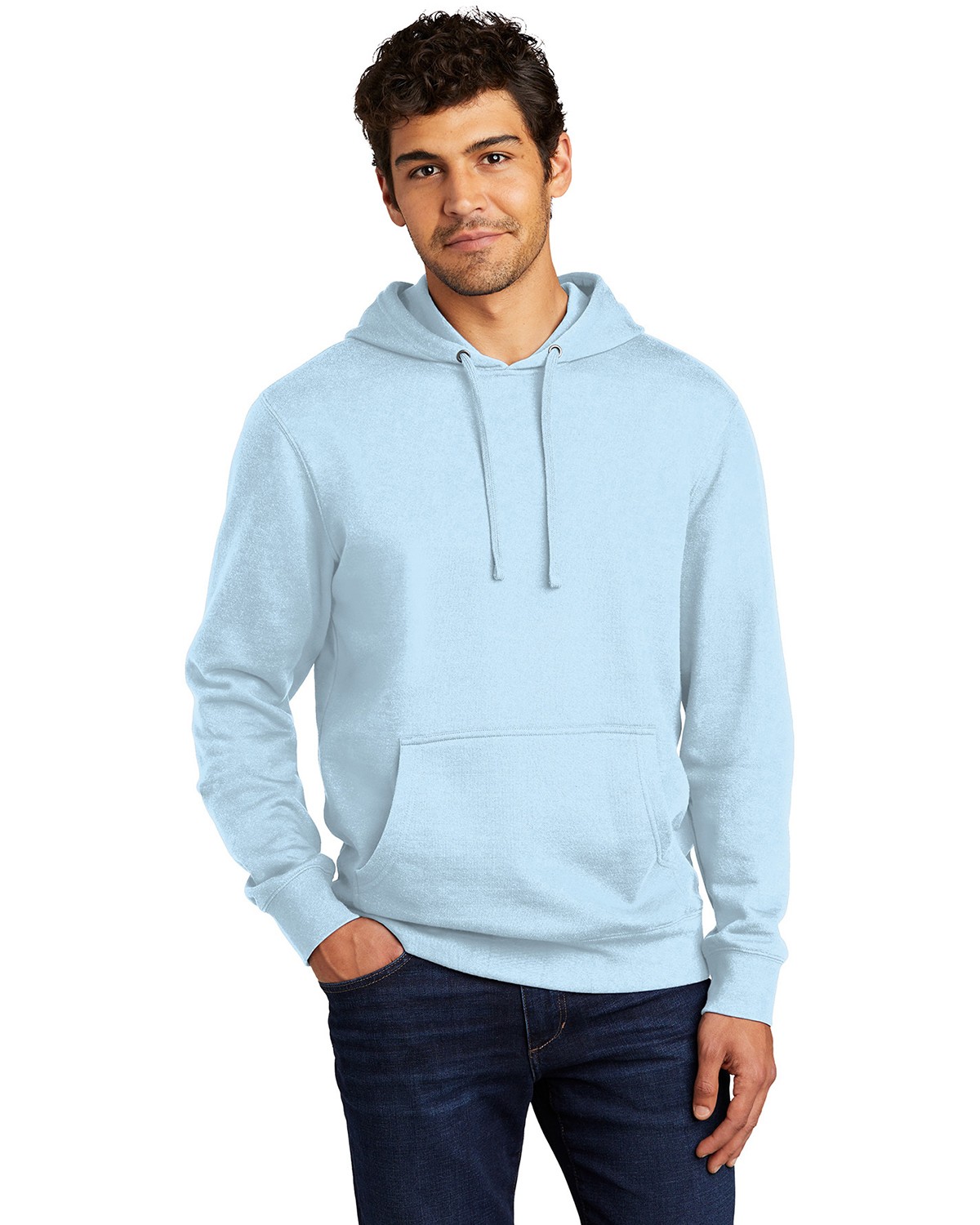 district dt6100 men's v.i.t. fleece hoodie