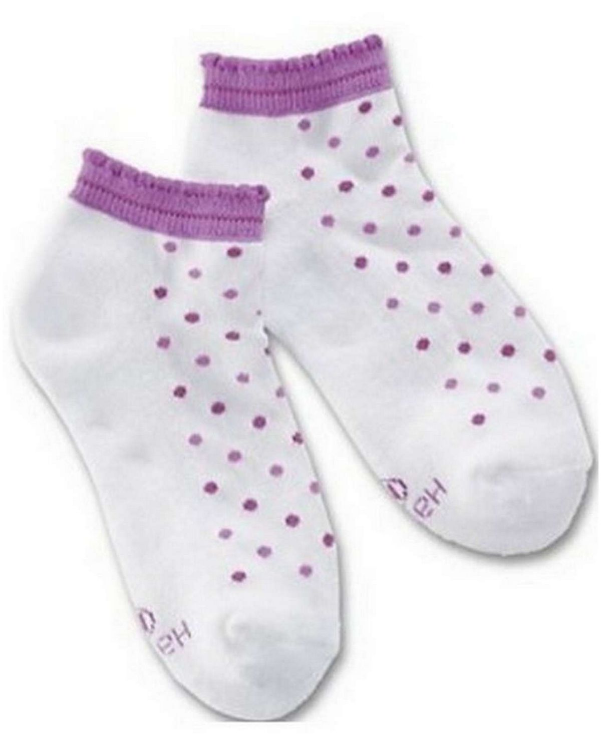 hanes 778 girls classics scallop low cut socks (pack of 4)