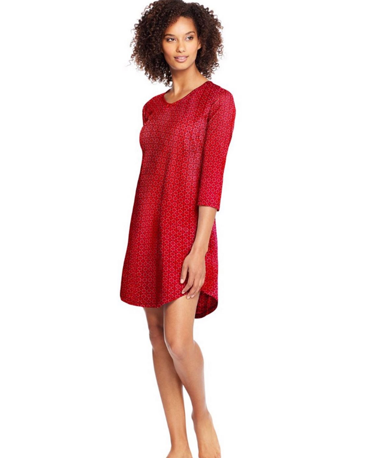 hanes hac80119 women's knit v-neck sleepshirt