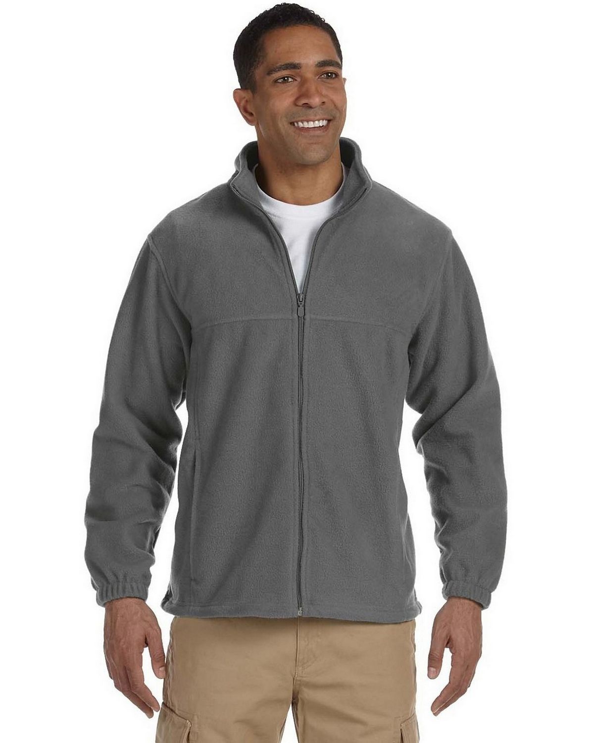 harriton m990 men's full-zip fleece
