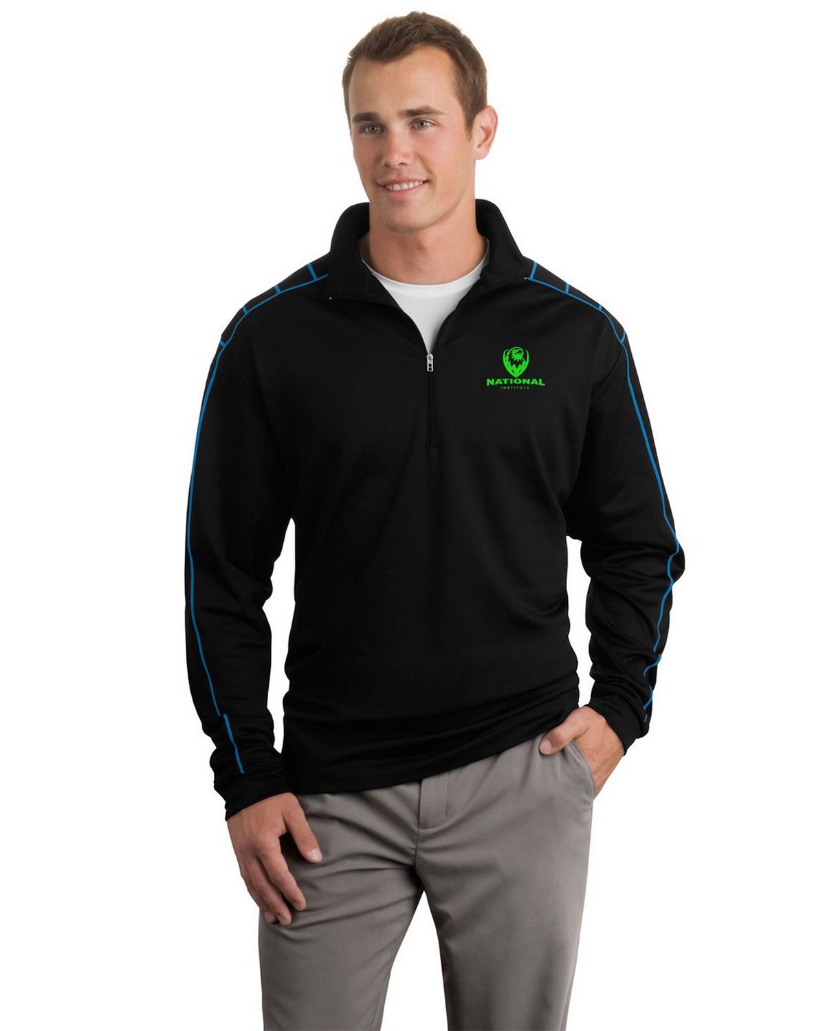 nike golf 354060 men's dri-fit 1/2 zip cover-up