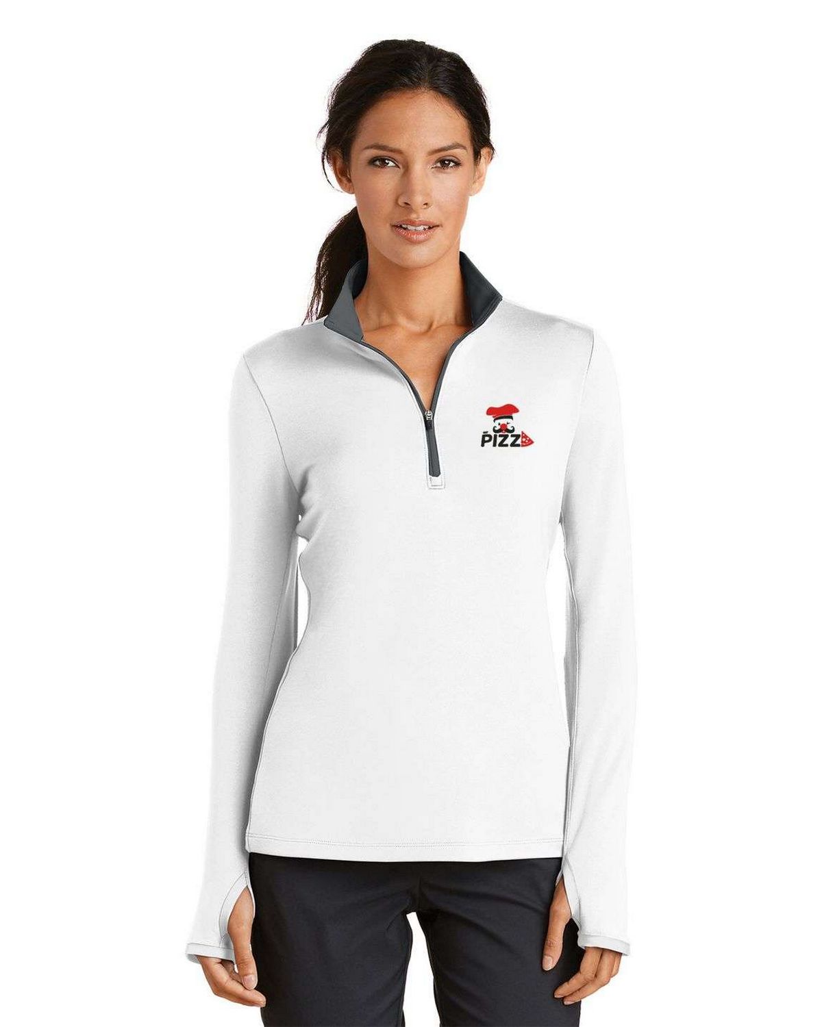 nike golf 779796 women's 1/2 zip cover-up