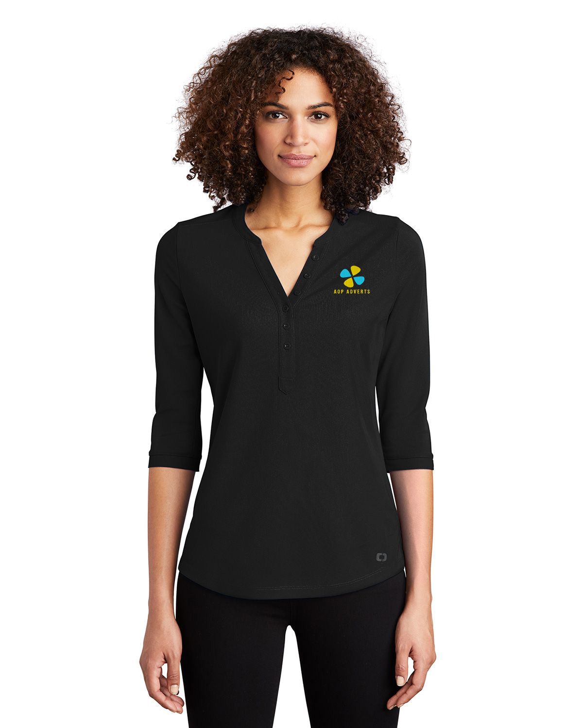 ogio log104 women's jewel henley