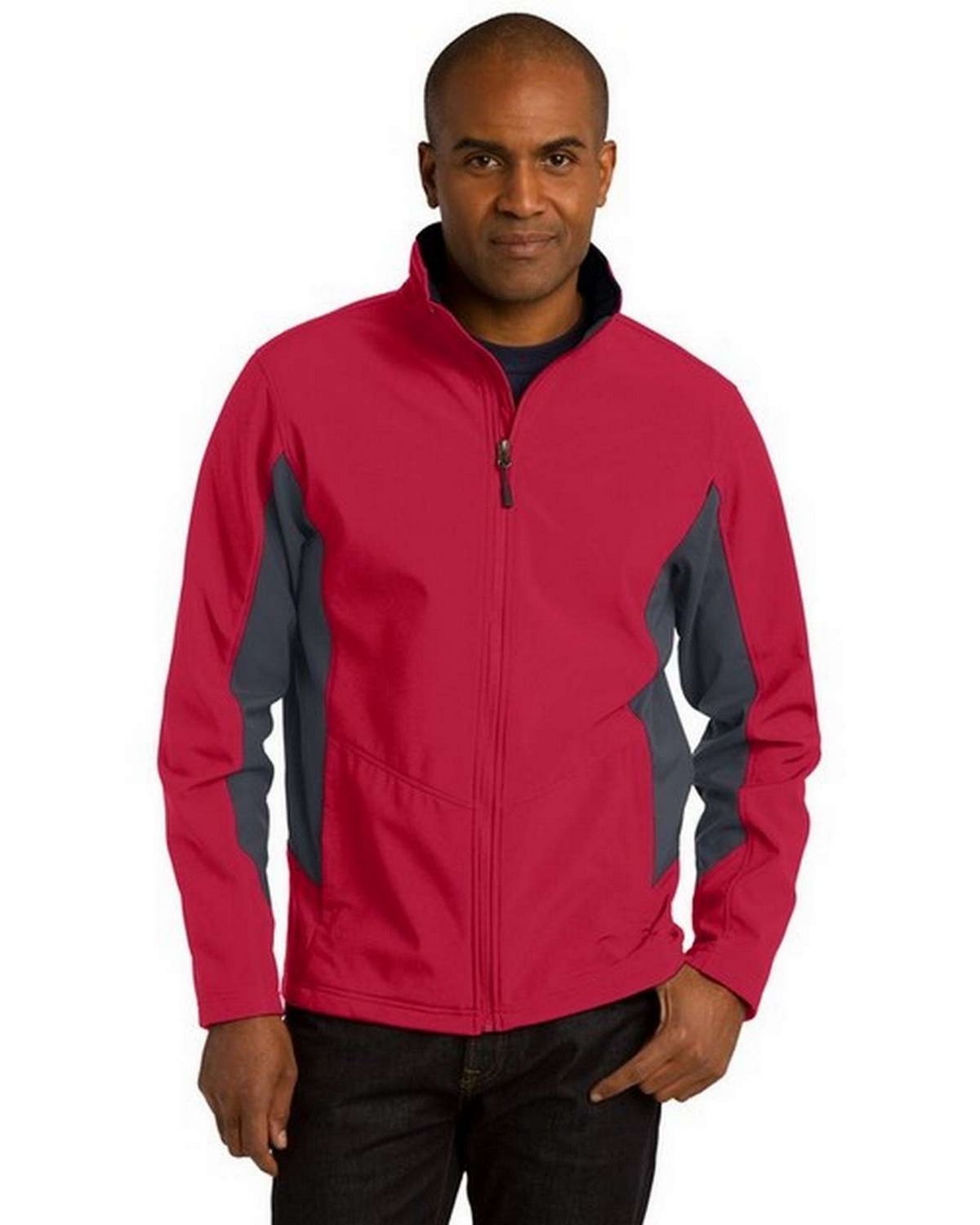 port authority j318 men's core colorblock soft shell jacket