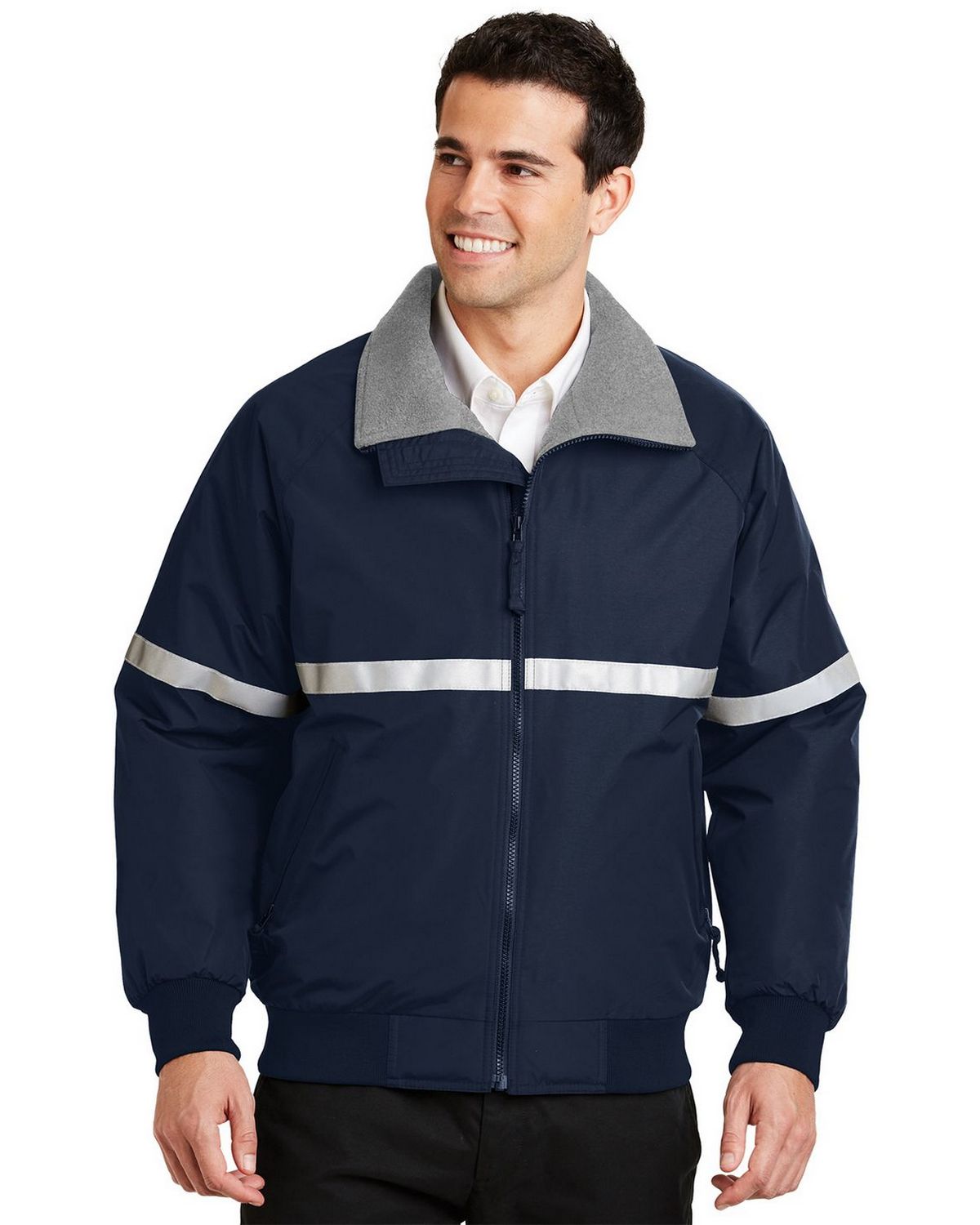 port authority j754r men's challenger jacket with reflective taping