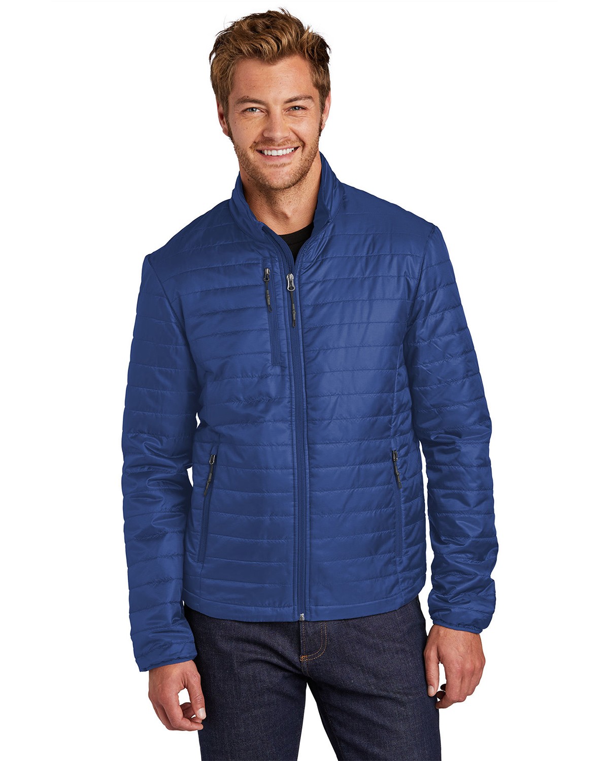port authority j850 men's packable puffy jacket