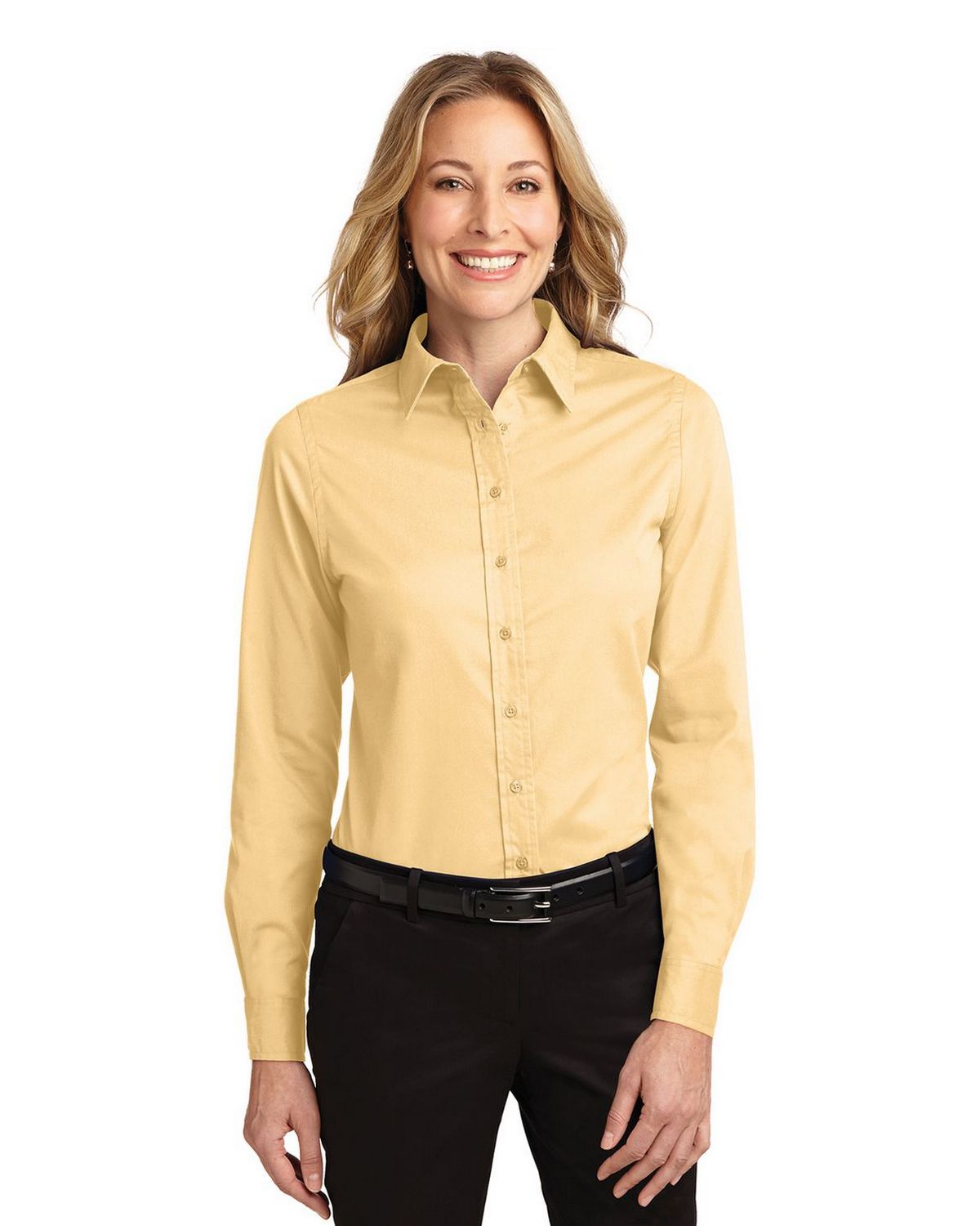 port authority l608 women's long sleeve easy care shirt