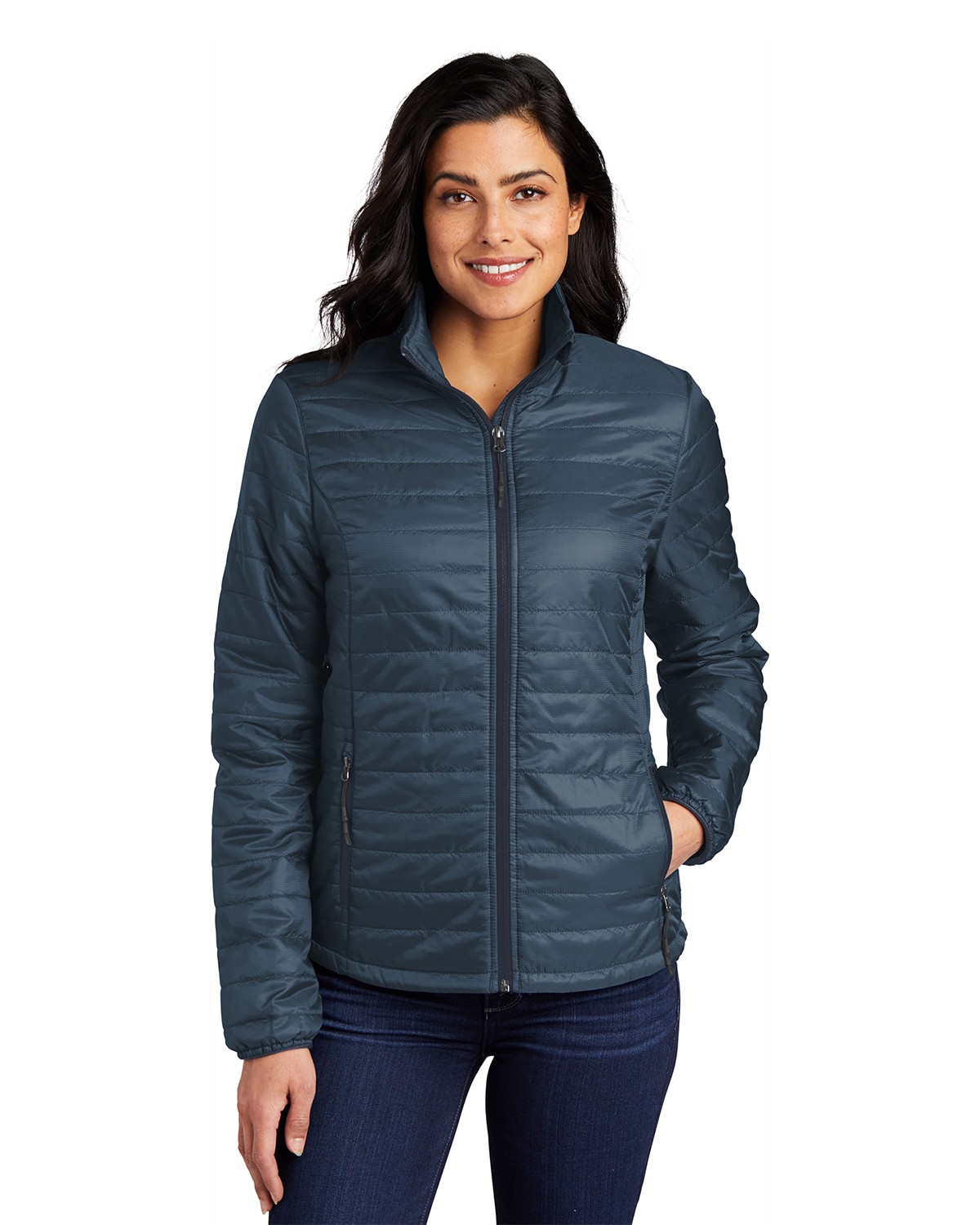 port authority l850 women's packable puffy jacket