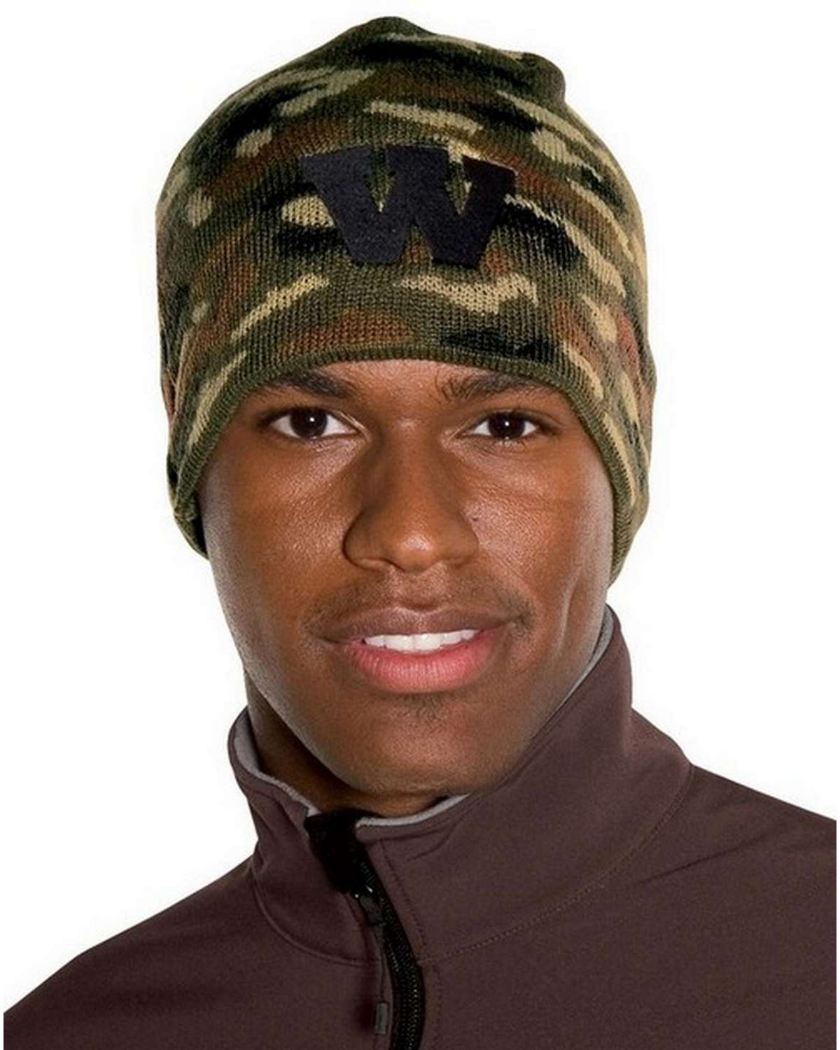 port & company cp91c camo beanie cap