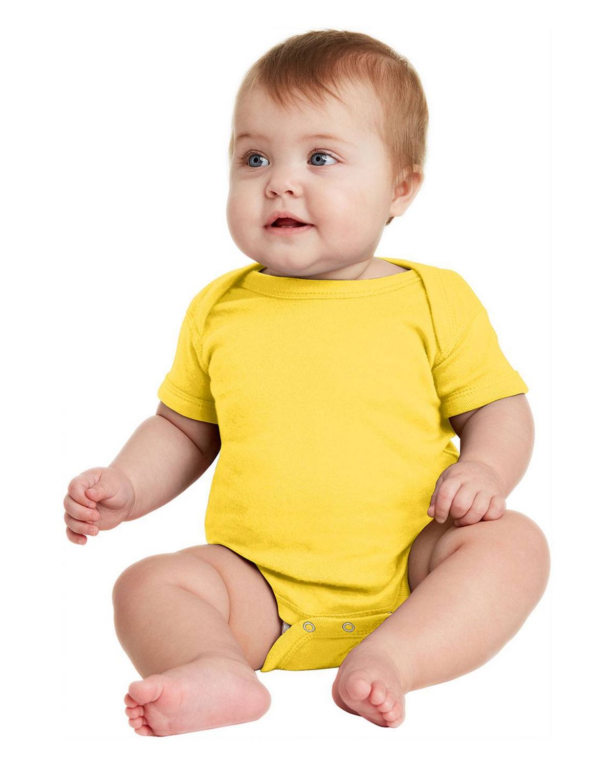 rabbit skins rs4400 infant short sleeve baby rib bodysuit