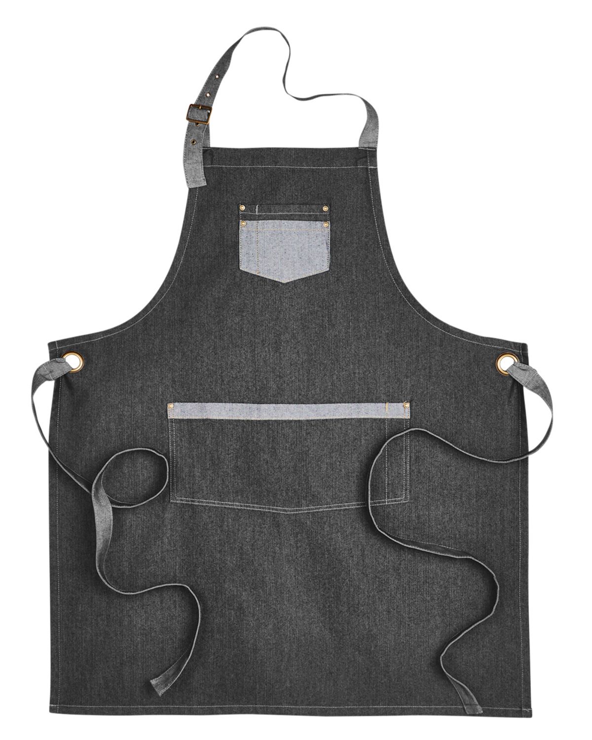 artisan collection rp127 unisex domain contrast denim bib apron