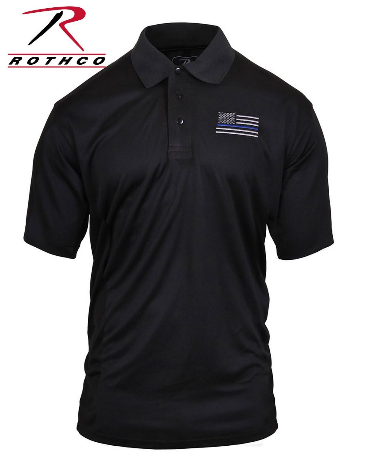 rothco 2812 thin blue line moisture wicking polo