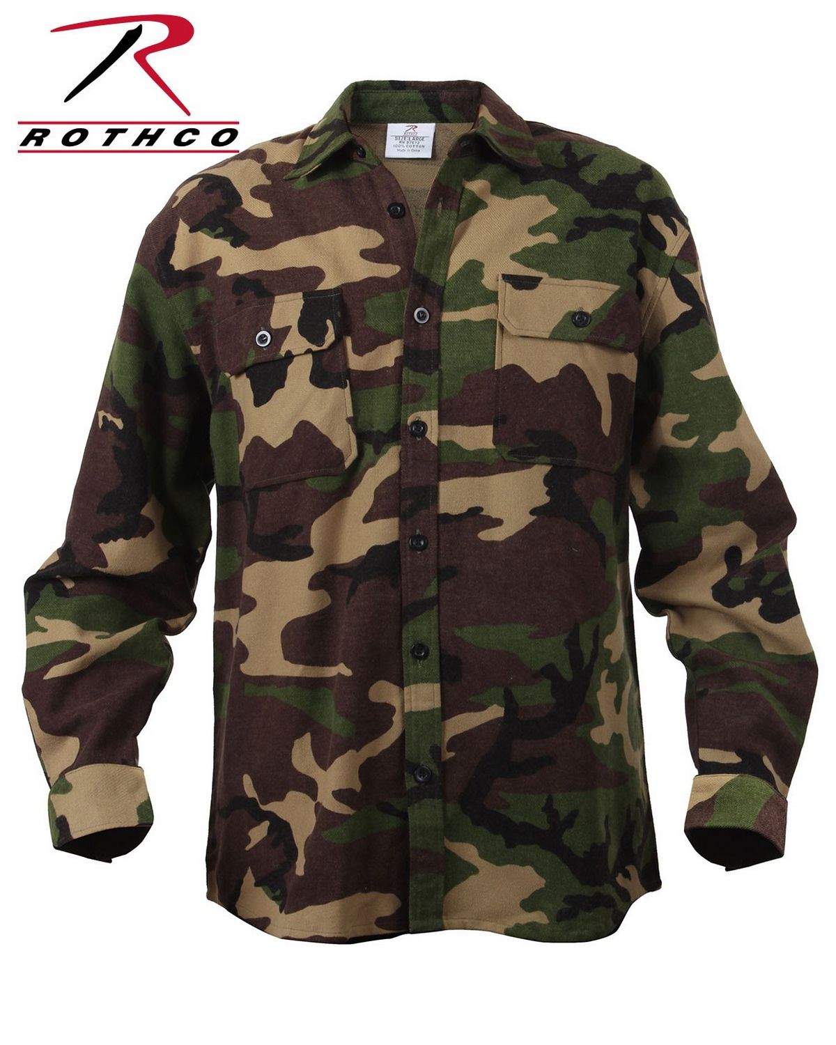 rothco 4659 men's extra heavyweight camo flannel shirts