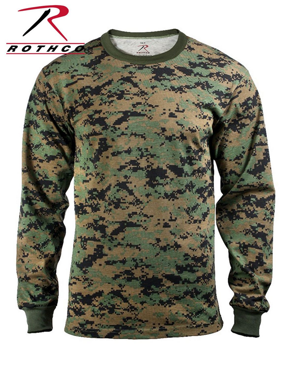 rothco 5494 men's long sleeve digital camo t-shirts