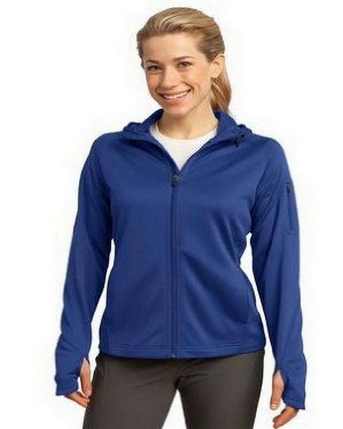 ウェア  Women's Training Winter Jacket Sport-Tek L248 Women's Tech Fleece Full-Zip Hooded Jacket