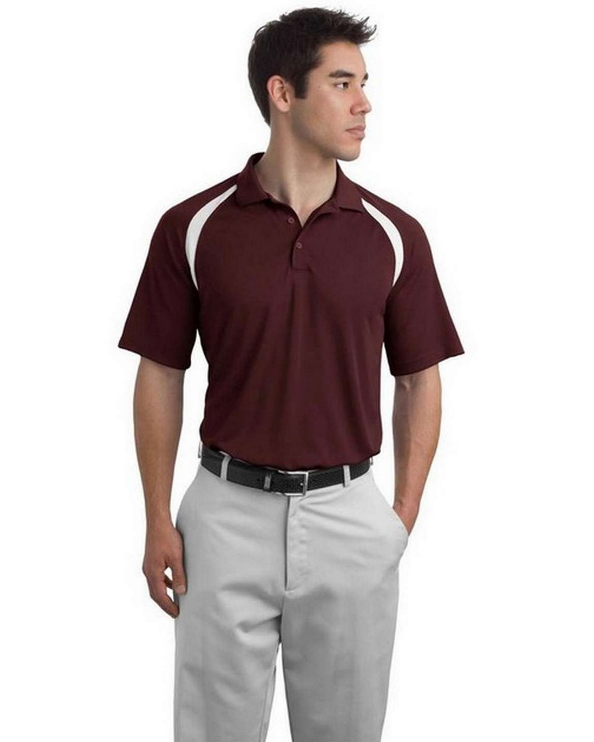 Sport-Tek T476 Men's Dry Zone Colorblock Raglan Polo