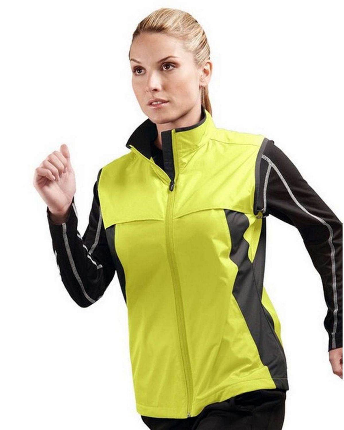 tri-mountain performance jl1100 women's 100% polyester light weight vest