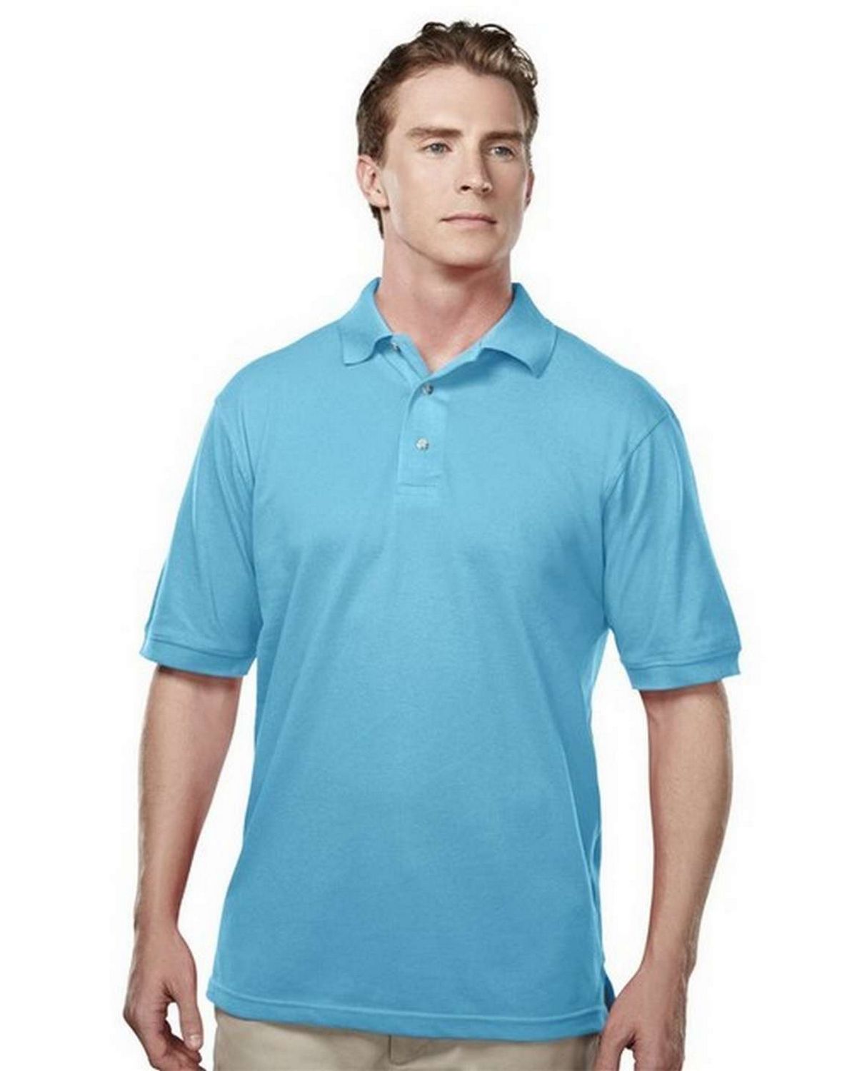 tri-mountain 095 men's easy care short sleeve pique golf shirt