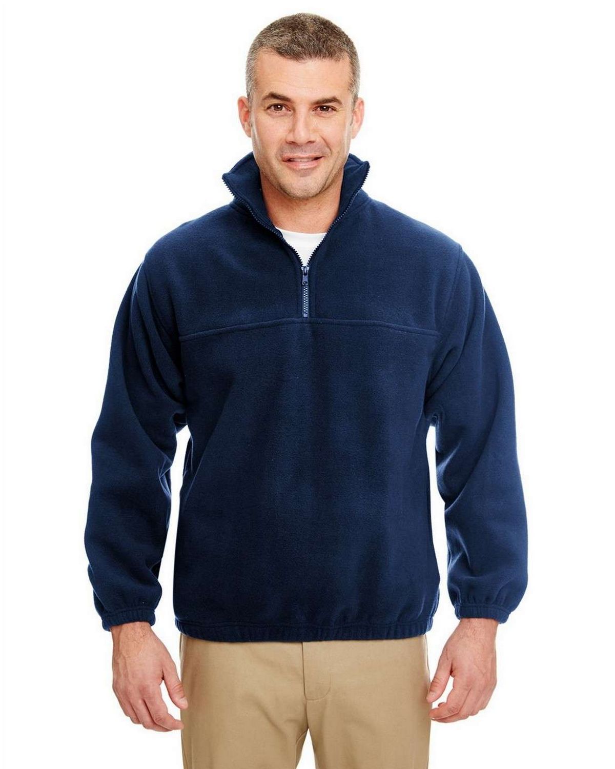 CLUBHAUS Polartec®︎ Fleece 1/4 Pullover Fila Men's Polartec Fleece 1/4 Zip Pullover, Navy, 2XL at Amazon