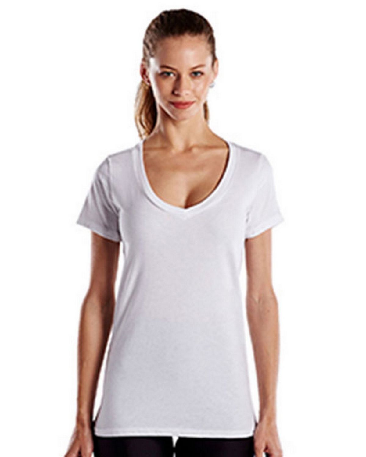 us blanks us120 women's 4.3 oz. short-sleeve v-neck