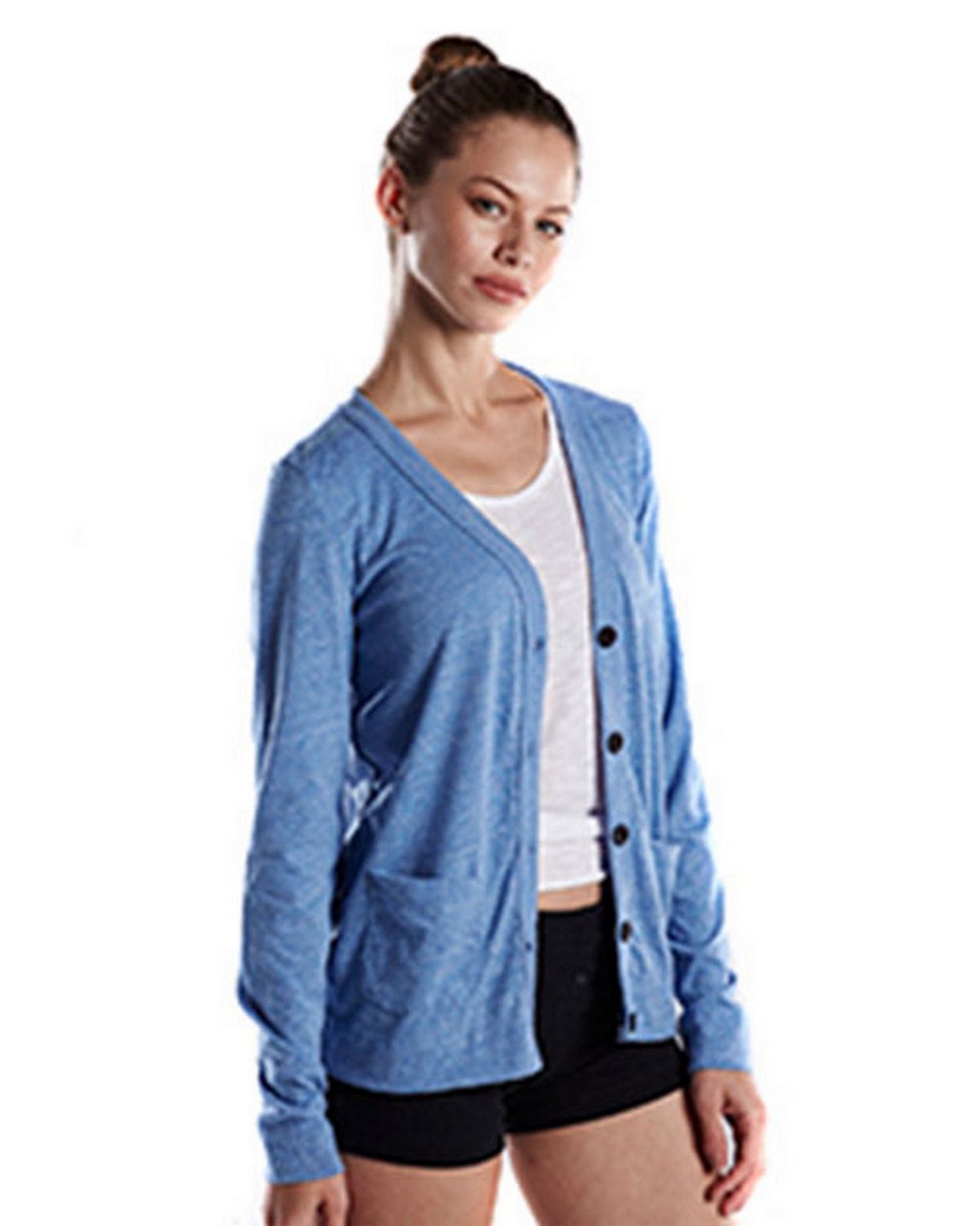 us blanks us950 women's 4.9 oz. long-sleeve cardigan