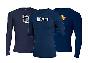 shop navy compression shirts